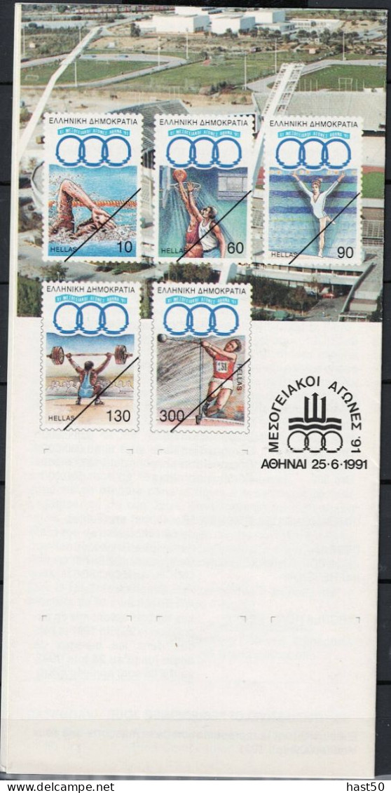 Griechenland Greece Grèce - Folder "Sportspiele Der Mittelmeerländer"  Später (MiNr: 1781/5) 1991 - Andere & Zonder Classificatie