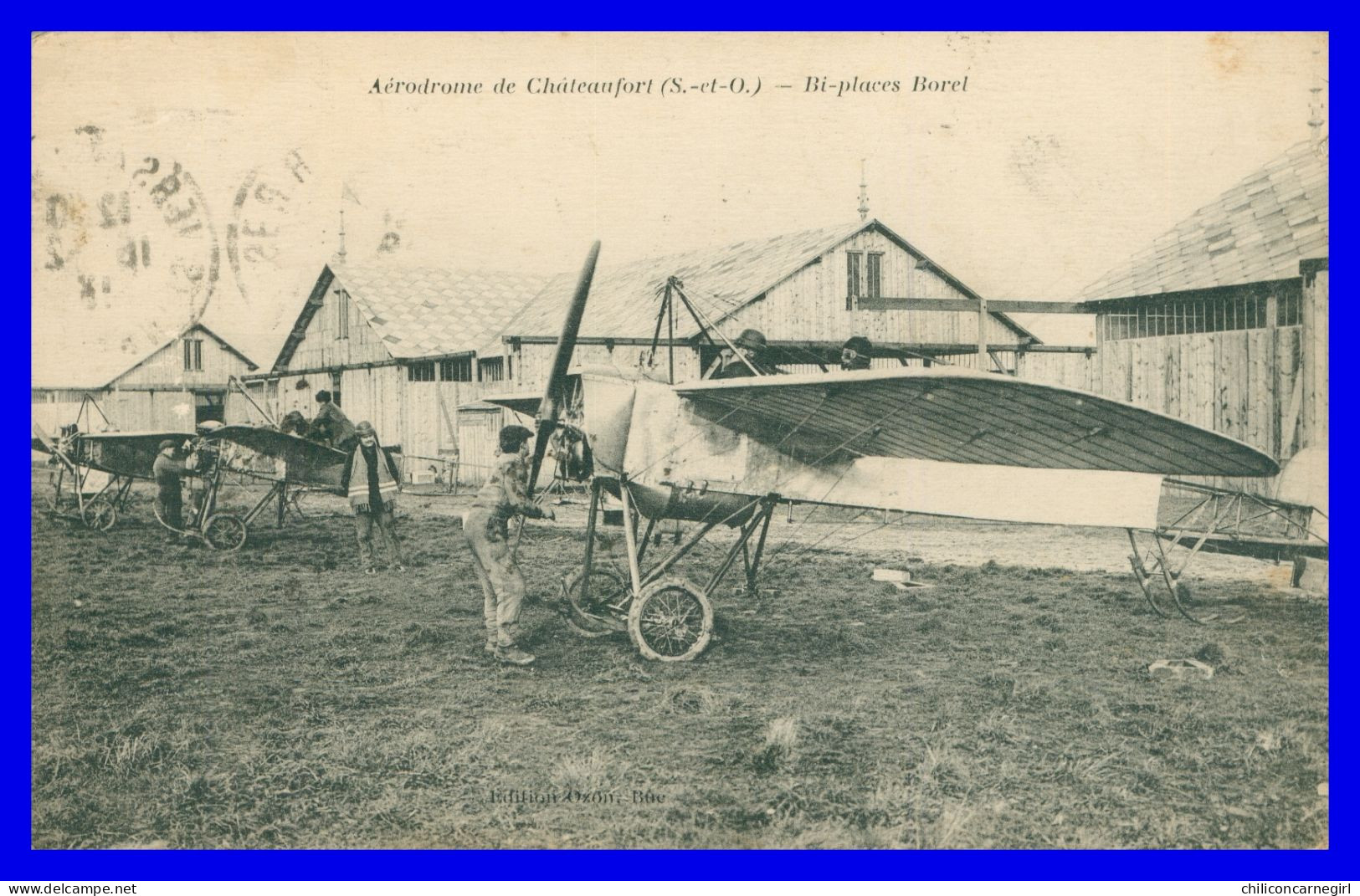 * Aérodrome De CHATEAUFORT - Bi Places BOREL - Aérodrome De TOUSSUS LE NOBLE - Animée - Photo LEFEVRE - 1913 - Toussus Le Noble