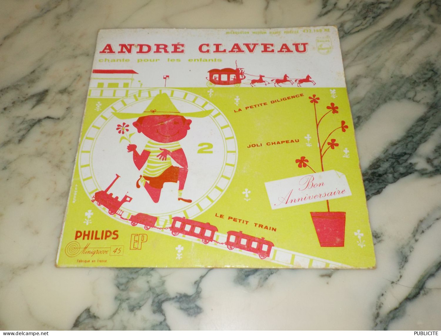 45 TOURS  ANDRE CLAVEAU CHANTE POUR LES ENFANTS 1960 - Comiques, Cabaret