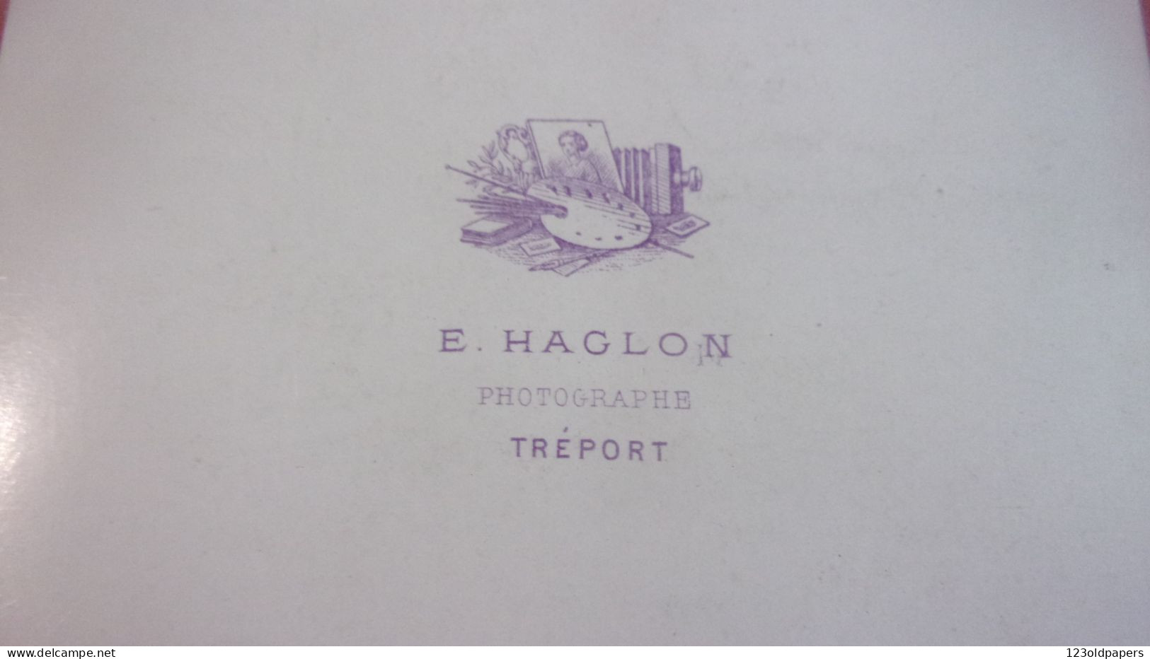 Photo Ancienne 14 / 11 CM  - LE TREPORT - Superbe Cliché VERS 1880 FALAISES PLAGE VILLAS PAR E HACLON TREPORT - Antiche (ante 1900)