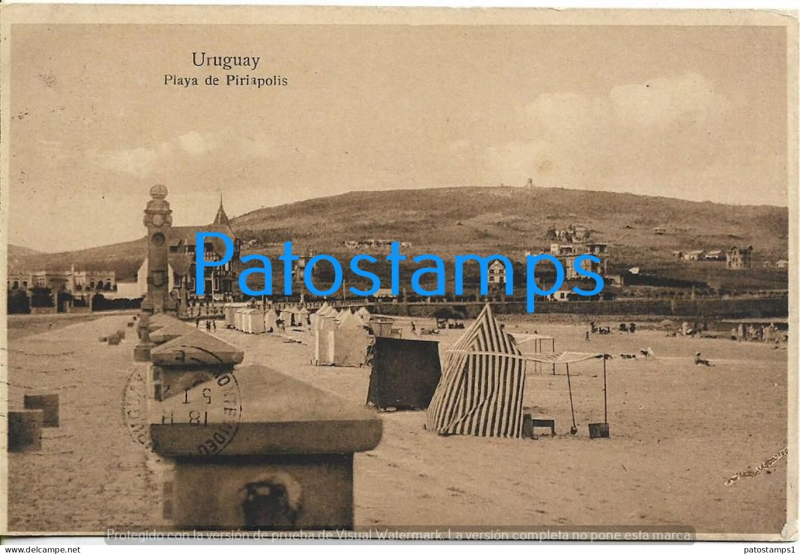 212119 URUGUAY PIRIAPOLIS BEACH PLAYA CIRCULATED TO ARGENTINA POSTAL POSTCARD - Uruguay