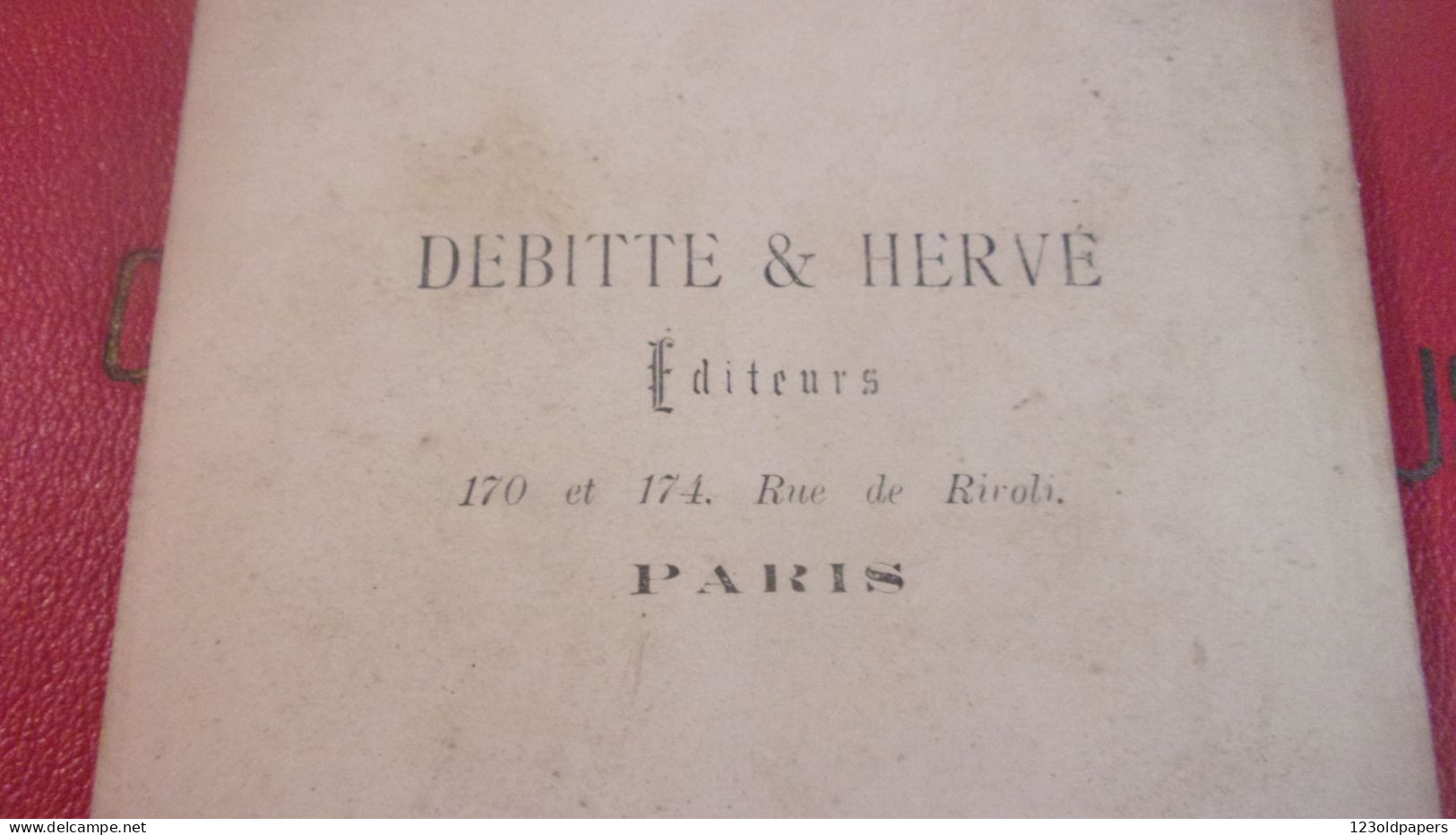 Photo  XIX EM DEBITTE ET HERVE  PARIS RUE DE RIVOLI FORMAT CABINET - Alte (vor 1900)