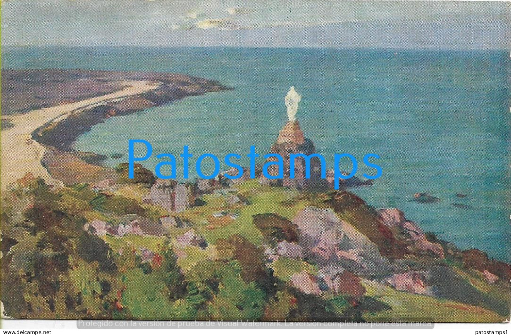 212146 URUGUAY PIRIAPOLIS VISTA GENERAL & STATUE LA VIRGEN VIRGIN POSTAL POSTCARD - Uruguay