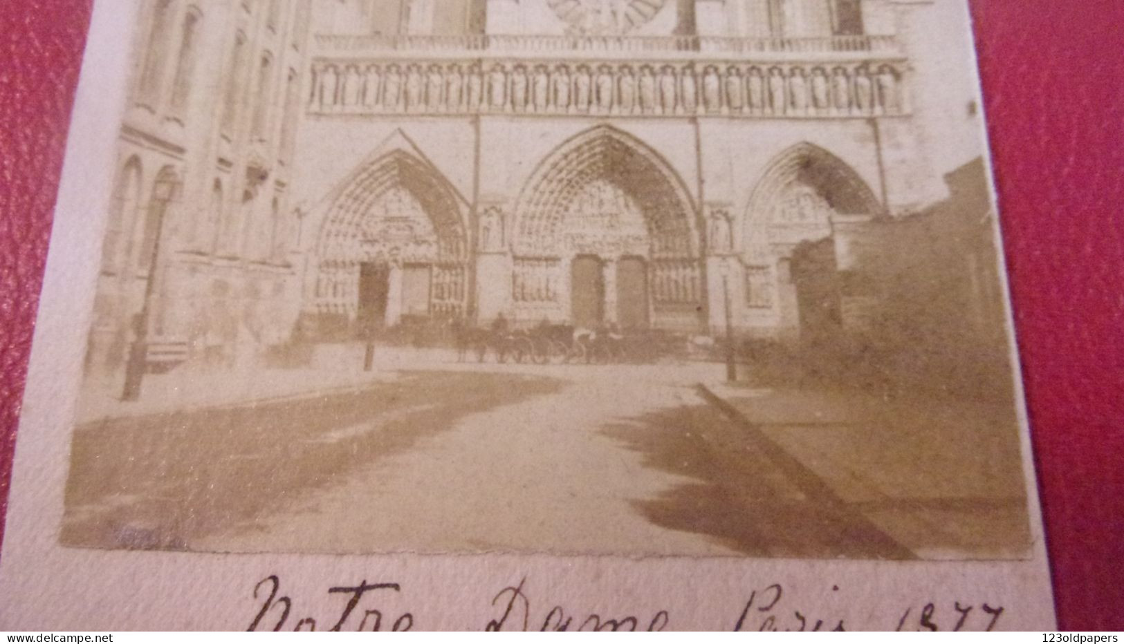 Photo  1877 PARIS FORMAT CDV NOTRE DAME PARIS - Antiche (ante 1900)