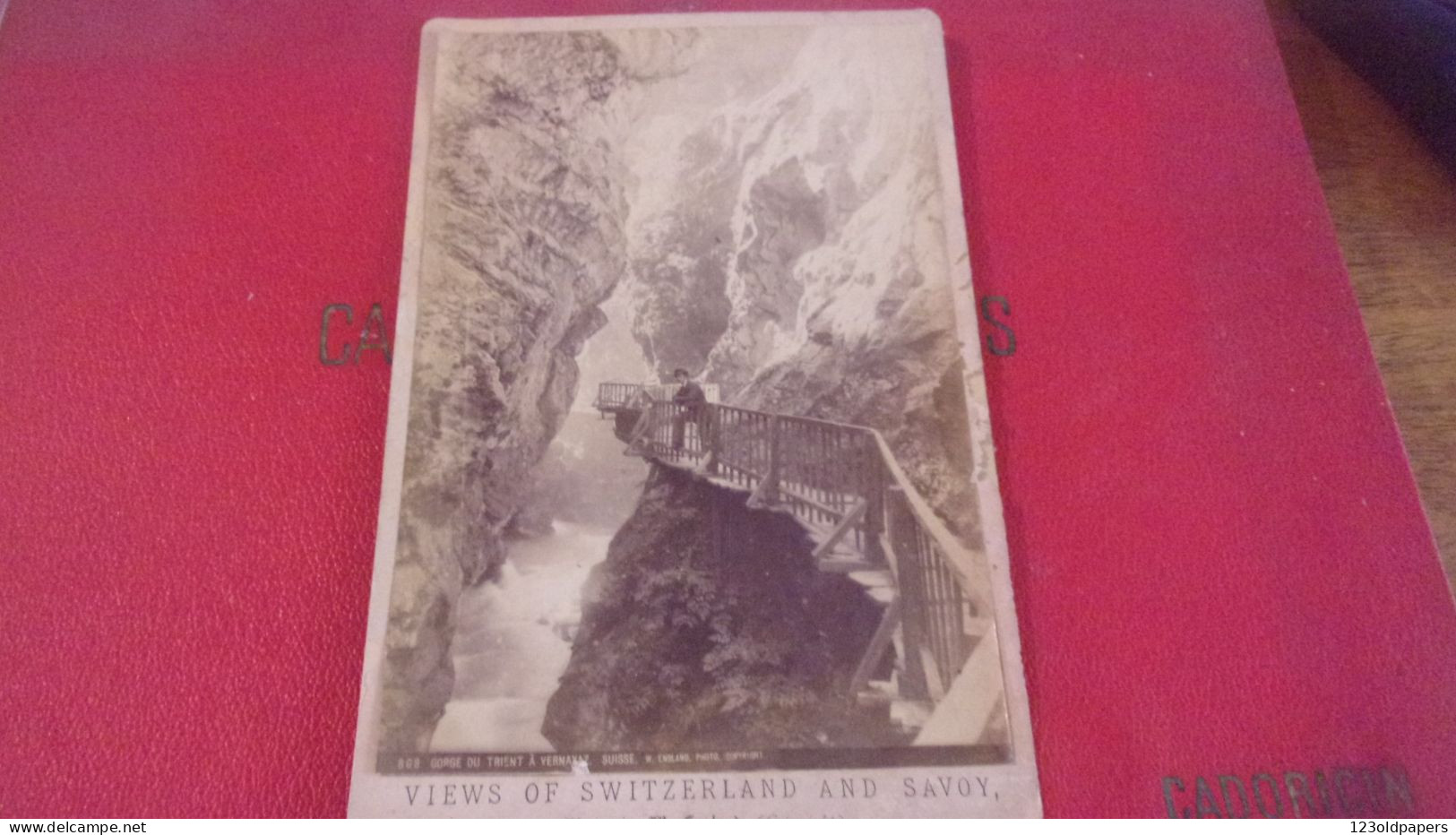 Photo  XIX EME SUISSE  SWITZERLAND AND SAVOY  GORGES TRIENT  A VERNAYAZ - Old (before 1900)