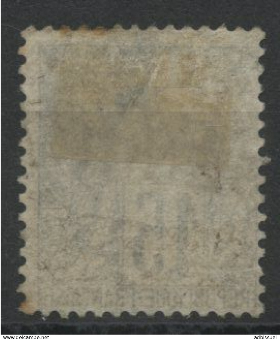 N° 6 Surcharge Au Type I COTE 40 €, 15ct Bleu - Used Stamps