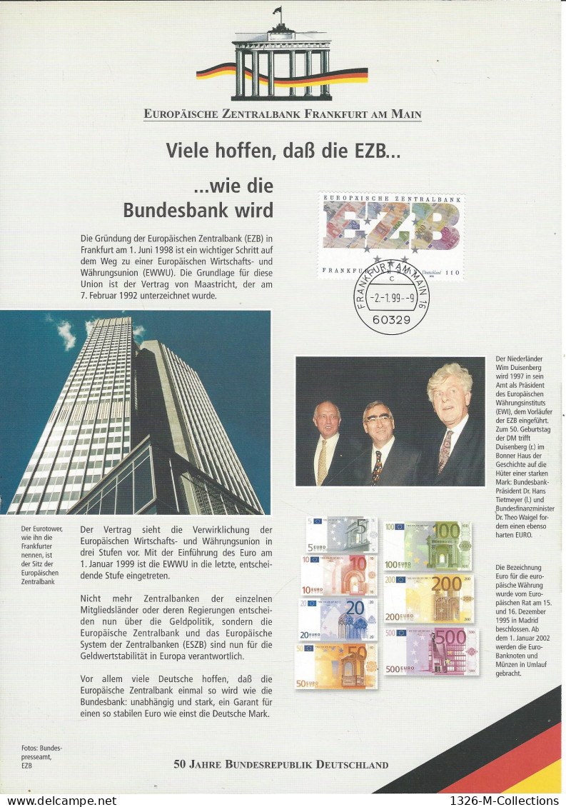 Encart Format A4 ALLEMAGNE FEDERALE N° 1832 Y & T - Andere & Zonder Classificatie