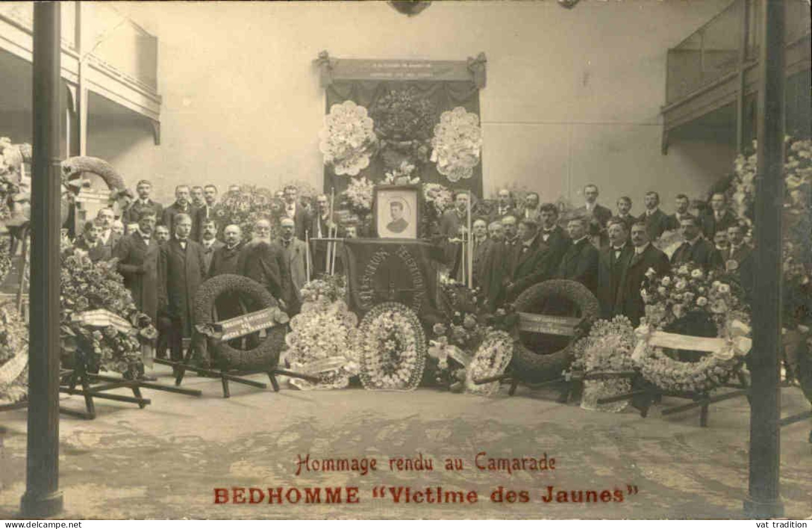 ÉVÉNEMENTS - Carte Postale Des Funérailles De Bedhomme " Victime Des Jaunes " - L 146547 - Funérailles