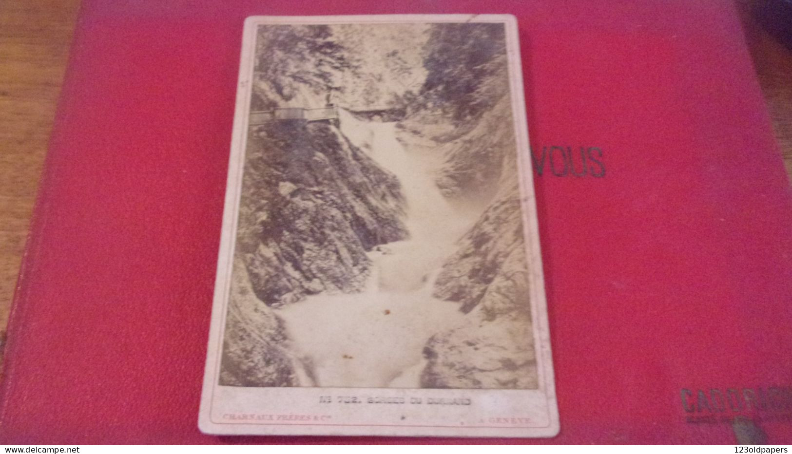 Photo  XIX EME SUISSE  SWITZERLAND GORGES DU DURNAND CHARNAUX GENEVE VALAIS - Oud (voor 1900)