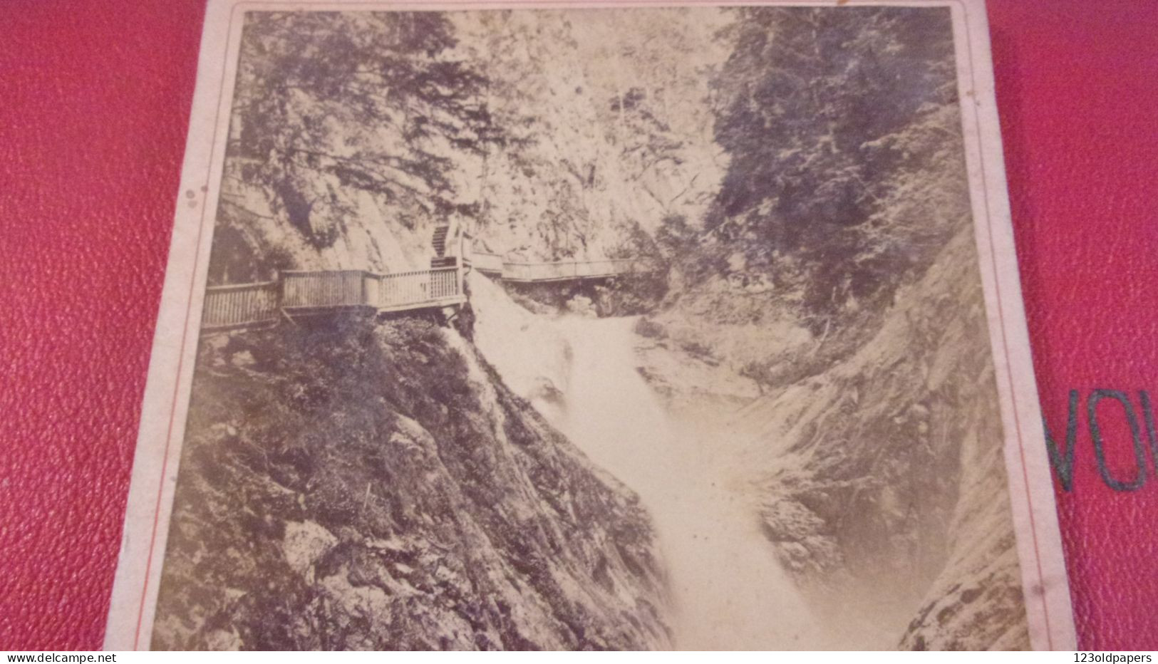 Photo  XIX EME SUISSE  SWITZERLAND GORGES DU DURNAND CHARNAUX GENEVE VALAIS - Antiche (ante 1900)