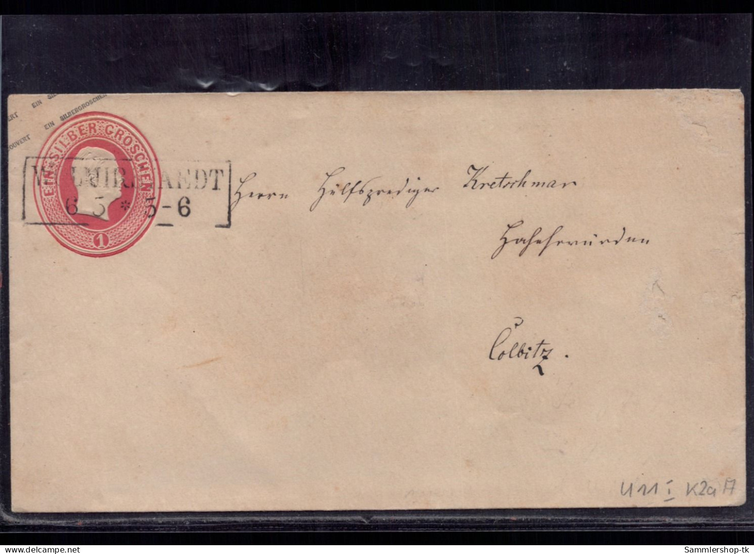 Preussen Ganzsache U11 - Gelaufen Wolmirstaedt Nach Coblitz - Postal  Stationery