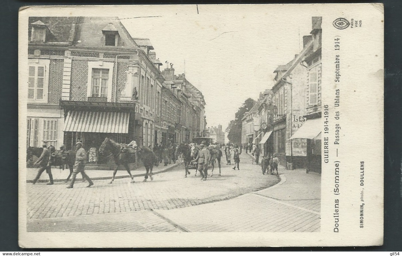 Doullens ( Somme ) - Passage Des Ulhans Septembre 1914  - Hap 20005 - Doullens