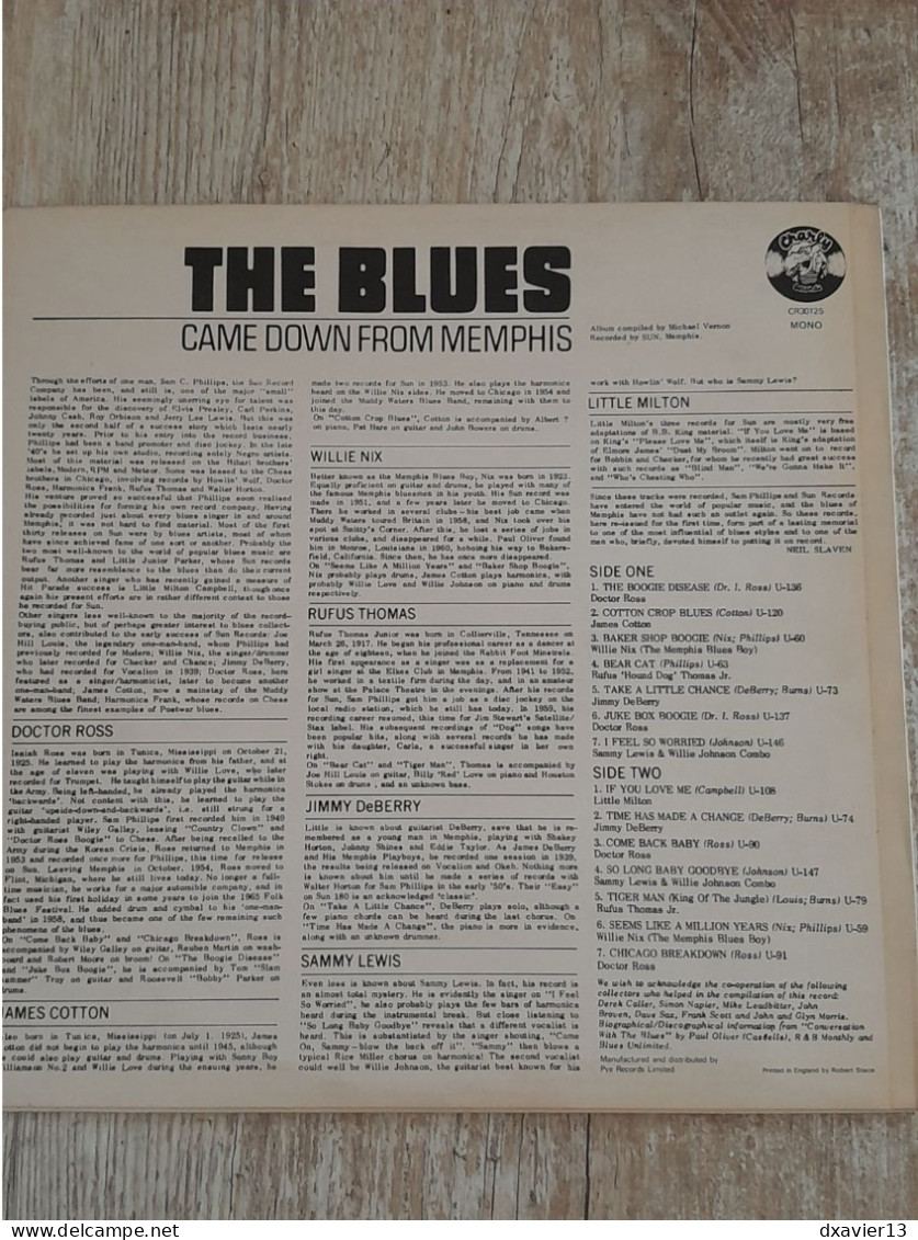 33T -  The Blues Came Down From Memphis - Blues