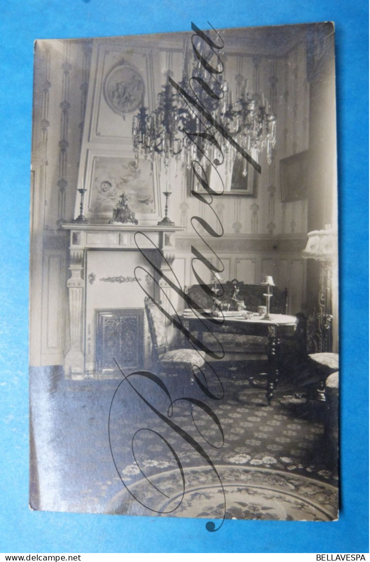 Carte Photo Chateau Villa Feu Ouvert Open Haard  Sierschouw Decoration 19 Eeuws - Schlösser