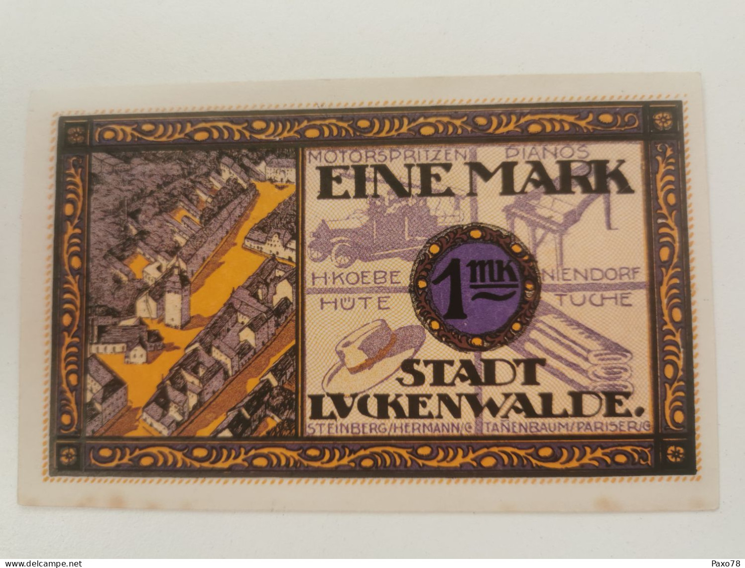 Notgeld, 1 Mark Stadt Luckenwalde 1921 - Non Classés