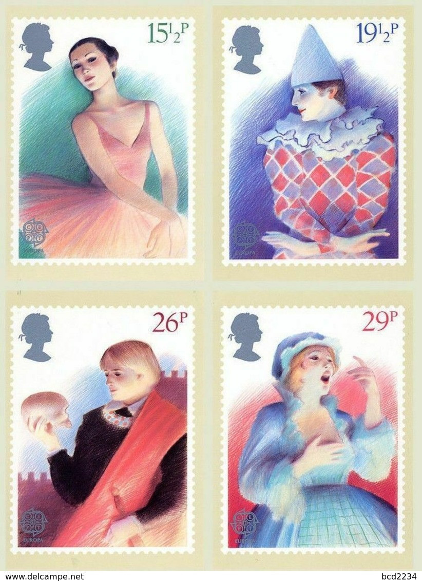 GB GREAT BRITAIN 1982 MINT PHQ CARDS EUROPA BRITISH THEATRE No 59 BALLET HARLEQUIN CLOWN OPERA MUSIC HAMLET SHAKESPEARE - PHQ Cards