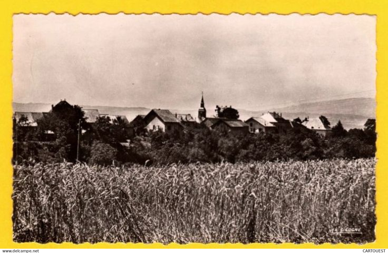 CPSM BONNE Sur MENOGE Vue Sur Haute Bonne - 1957 Oblitération MEGEVE + Flamme - Bonne