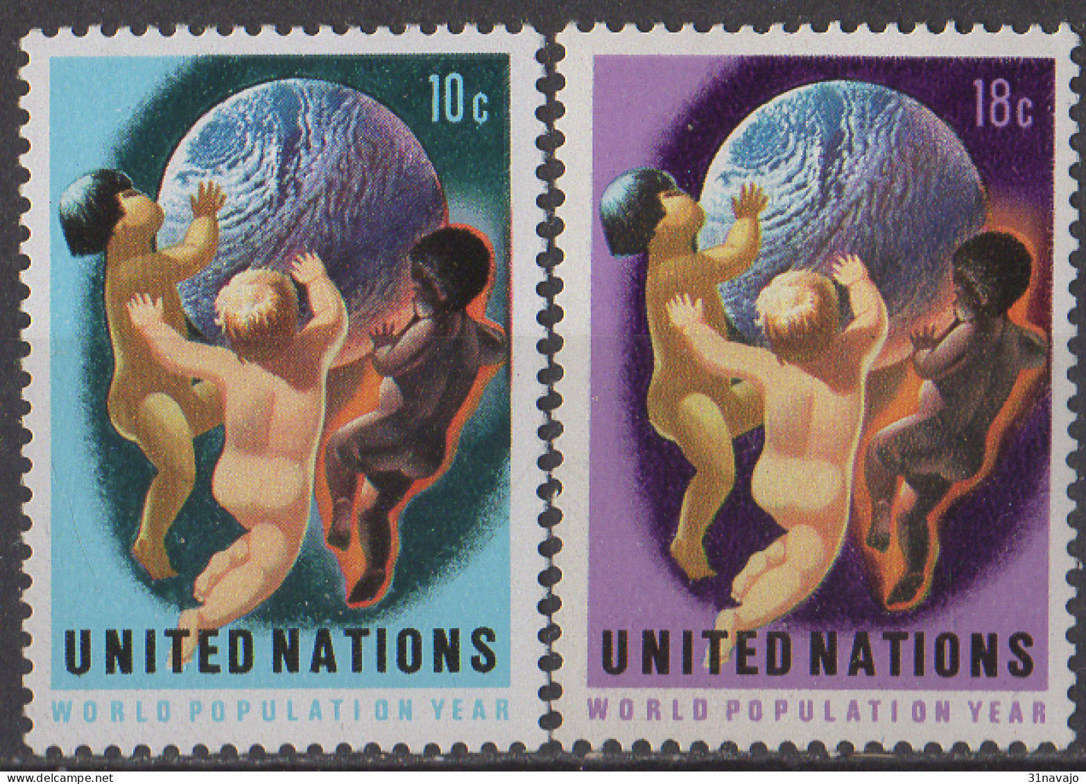 NATIONS UNIES (New York) - Année Mondiale De La Population - Unused Stamps