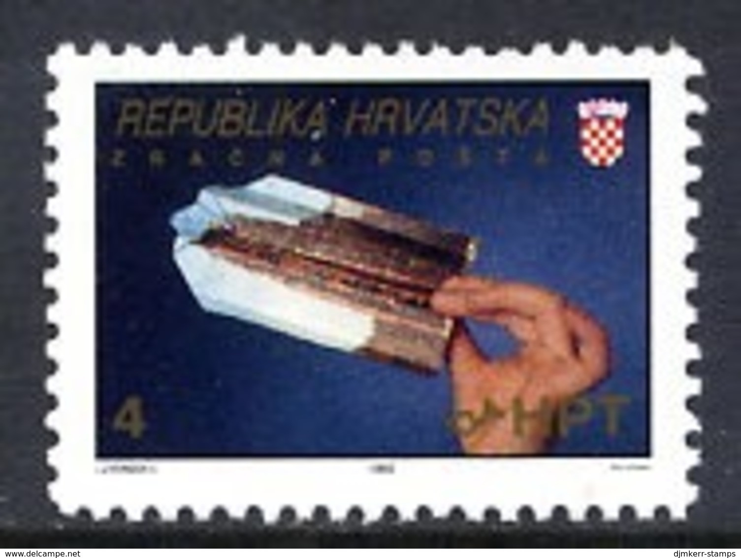 CROATIA 1992 Airmail Zagreb-Osijek MNH / **.  Michel 189 - Croatia