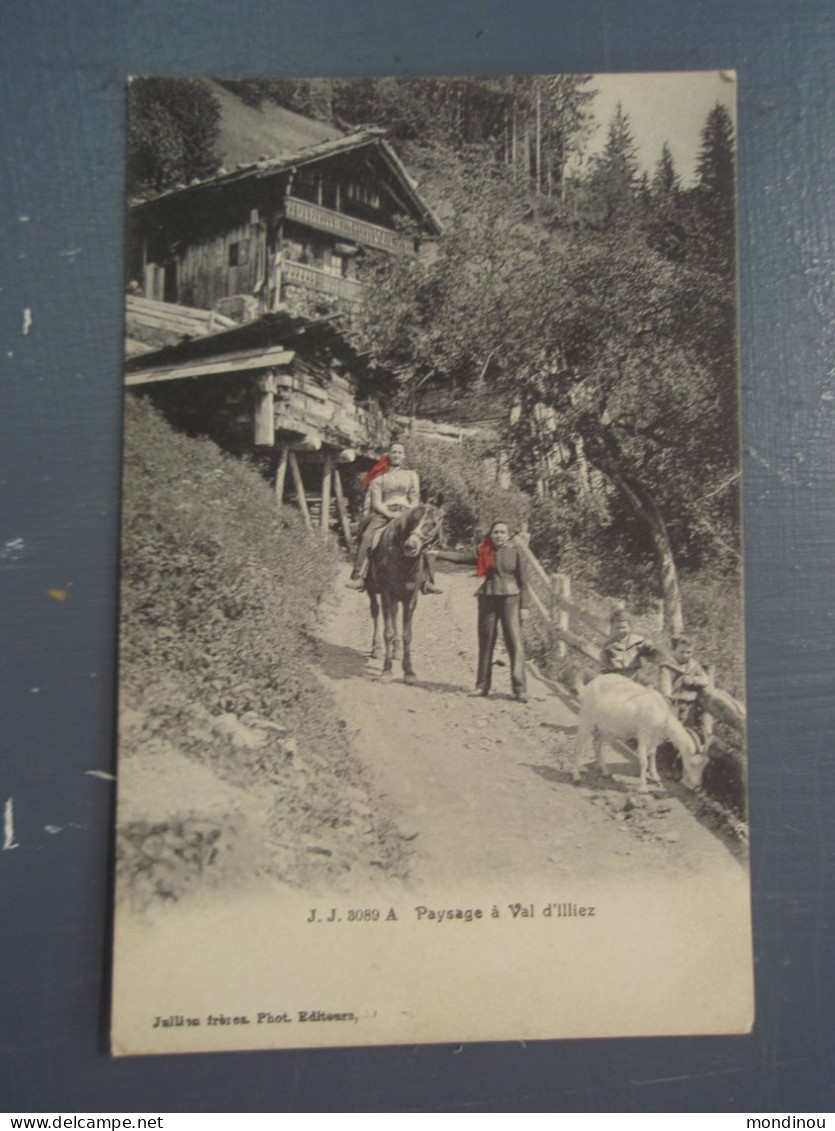 Paysage à Val D'Illiez - Carte Animée - Non écrite. - Val-d'Illiez 