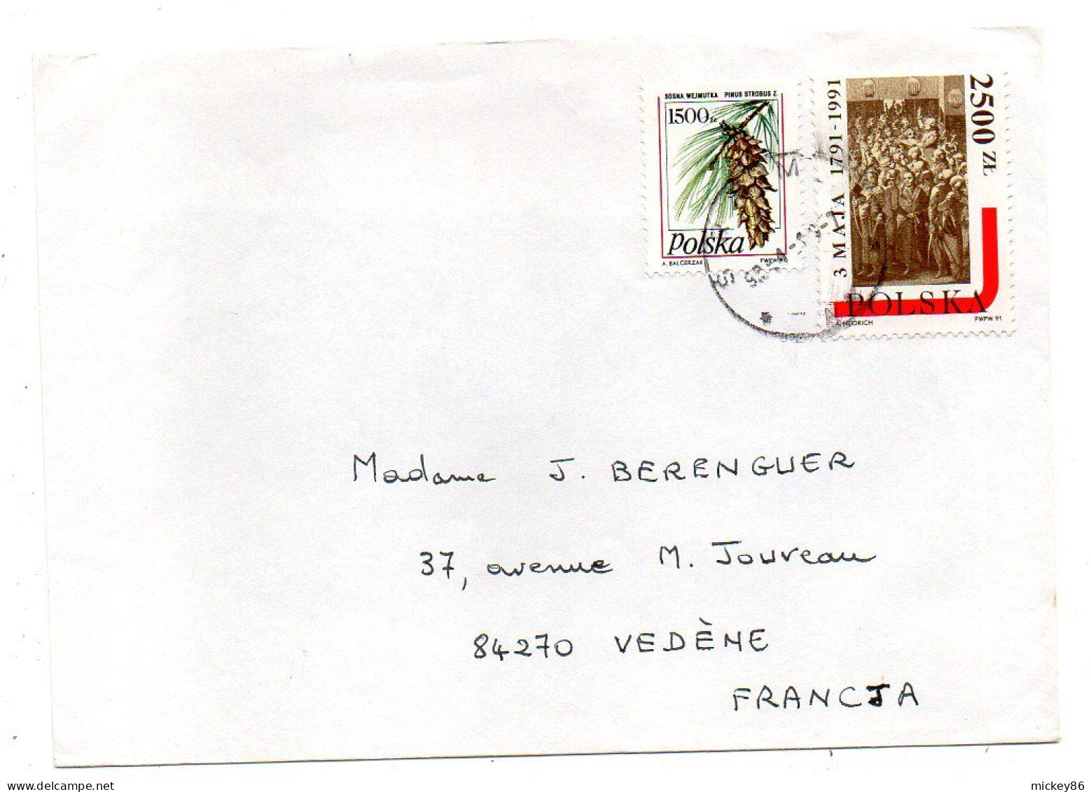 Pologne-----Pologne  Pour VEDENE --84  (France)-- Timbres Divers    ......cachet - Briefe U. Dokumente