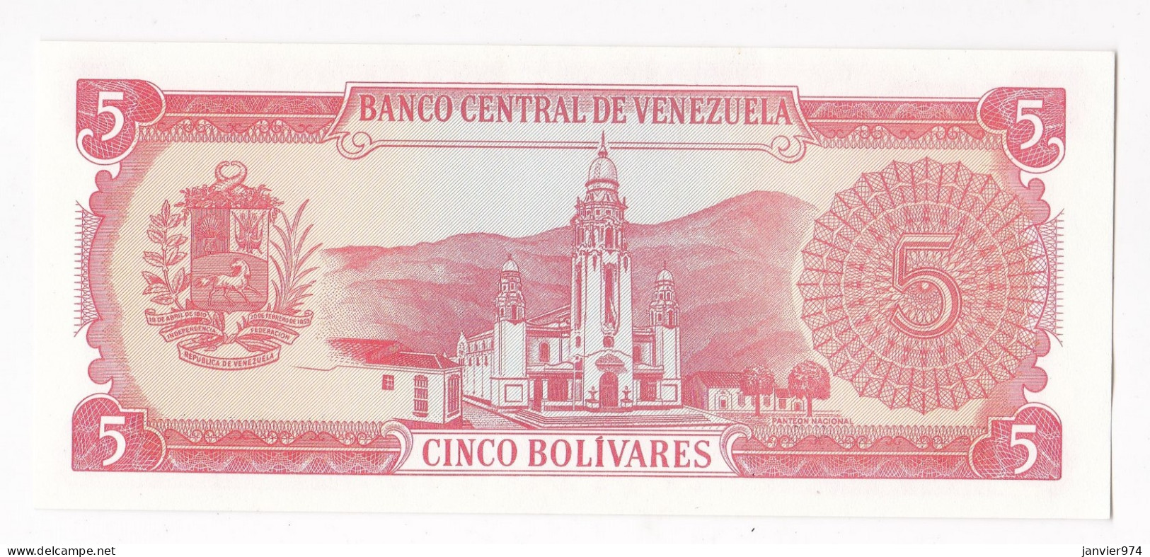 Venezuela 5 Bolivares 1989, N° G 32350089, UNC - Venezuela