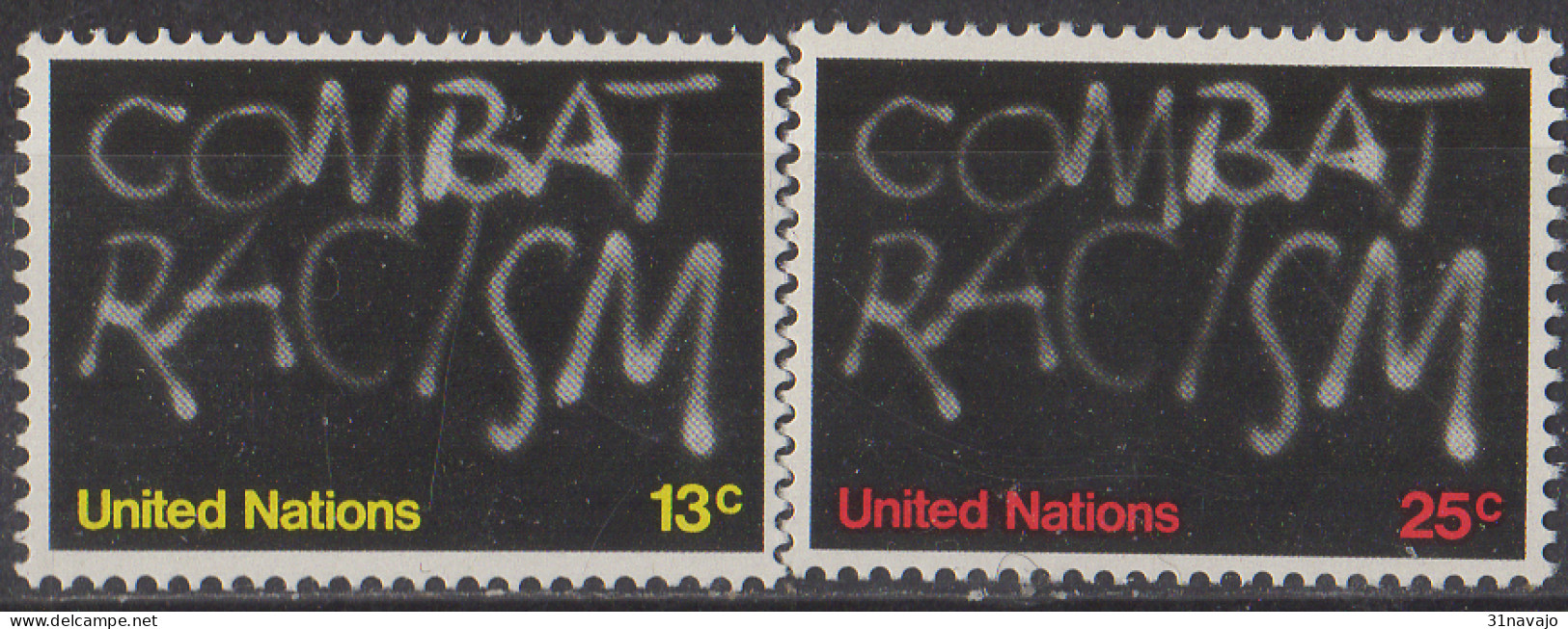 NATIONS UNIES (New York) - Lutte Contre La Discrimination Raciale - Unused Stamps