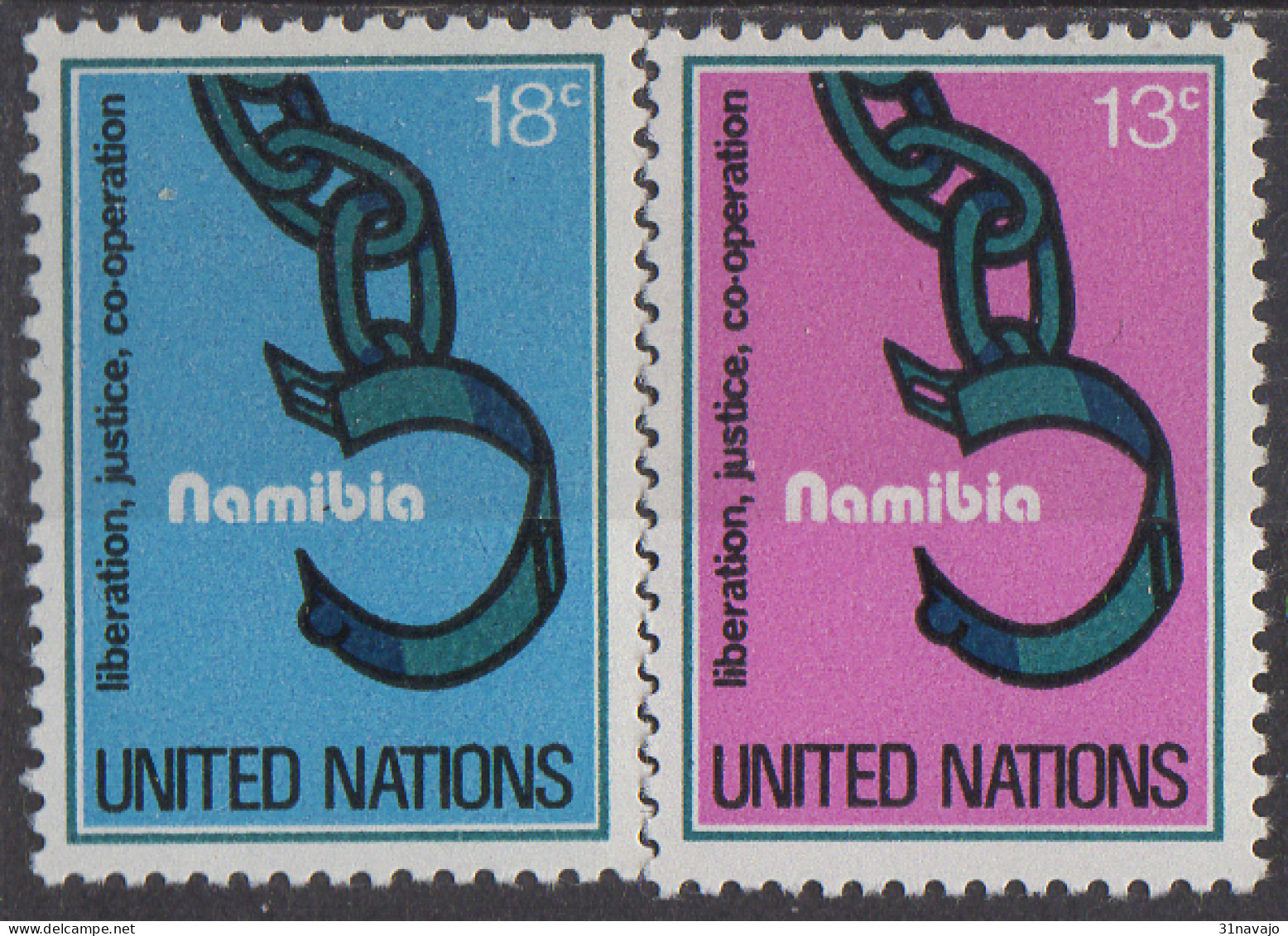 NATIONS UNIES (New York) - Namibie, Justice Et Coopération. - Unused Stamps