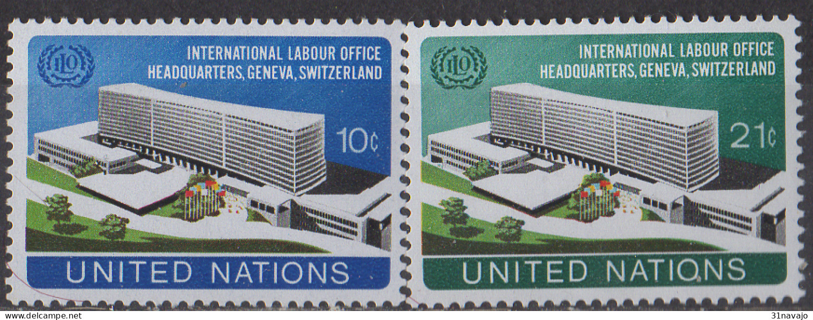 NATIONS UNIES (New York) - Nouveau Siège Du Bureau International Du Travail - Unused Stamps