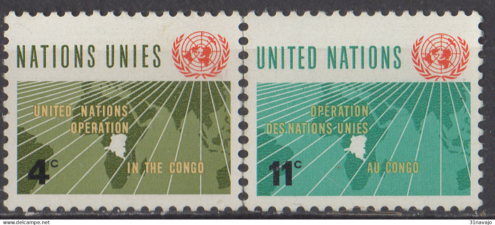 NATIONS UNIES (New York) - Opération Des Nations Unies Au Congo - Ungebraucht