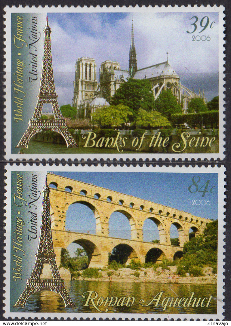 NATIONS UNIES (New York) - Patrimoine Mondial: La France - Unused Stamps