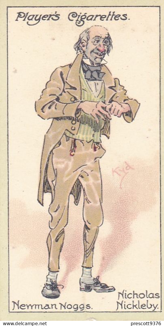 Characters From Dickens 1923 - Players Cigarette Cards - 46 Newman Noggs, Nicholas Nickleby - Player's