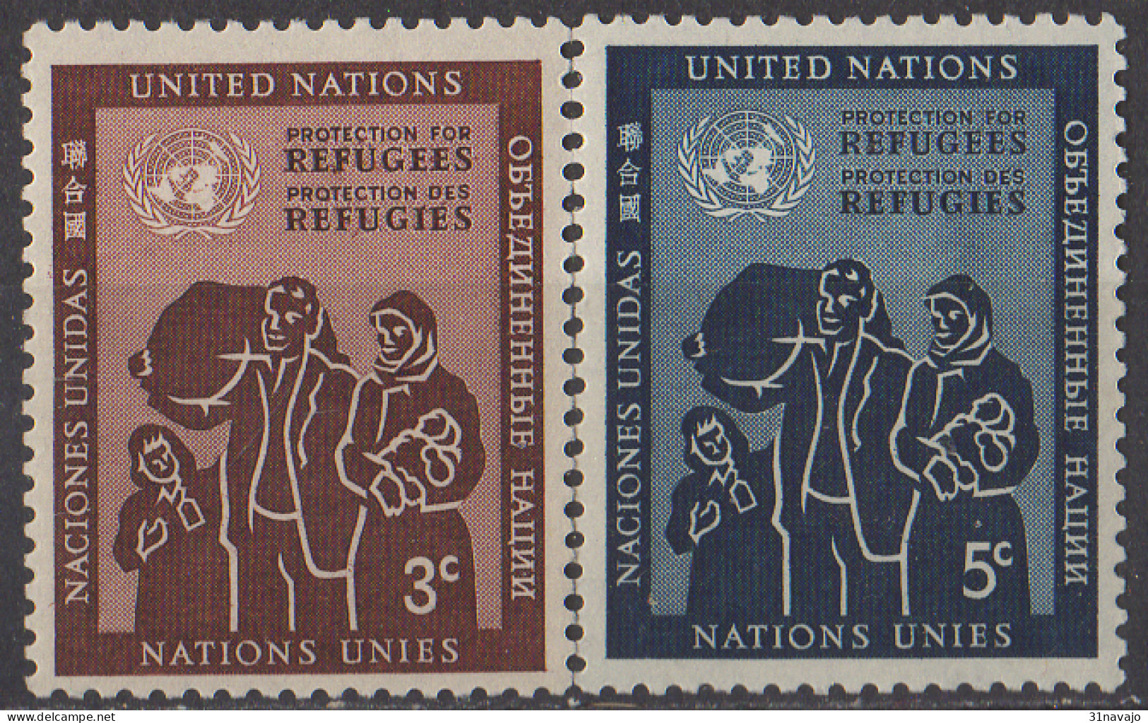 NATIONS UNIES (New York) - Protection Des Réfugiés 1953 - Unused Stamps