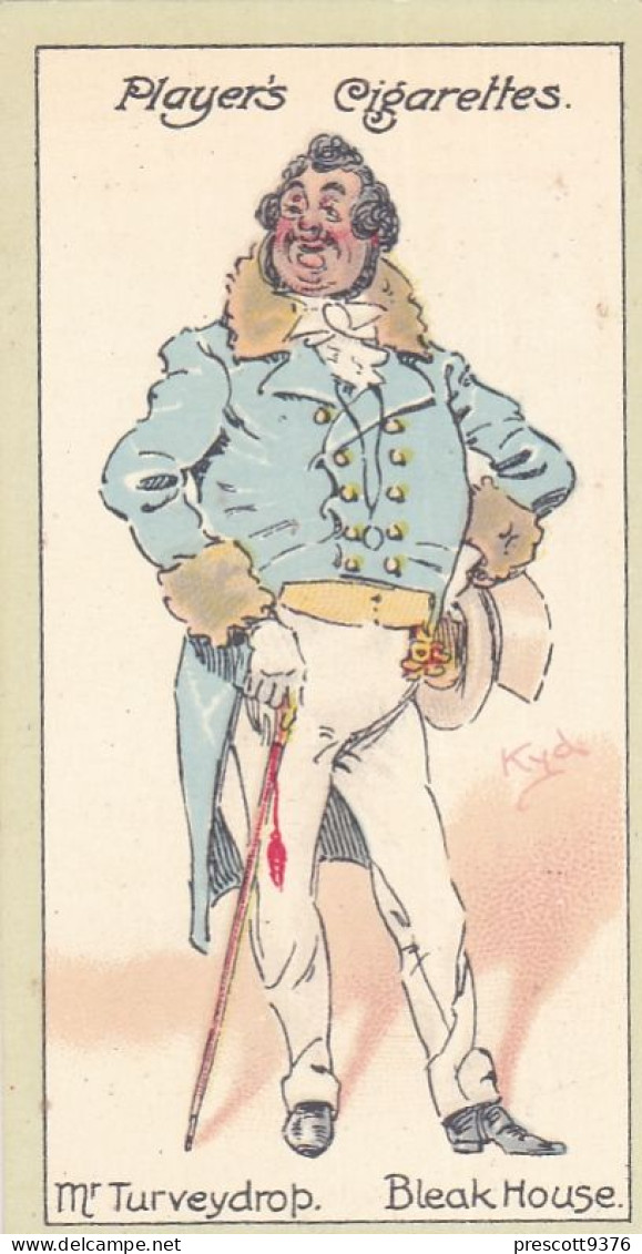 Characters From Dickens 1923 - Players Cigarette Cards - 47 Mr Turvydrop, Bleak House - Player's