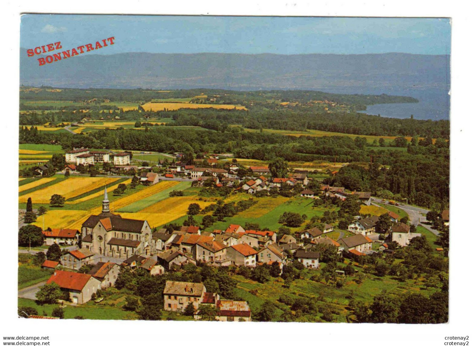 74 SCIEZ BONNATRAIT N°10179 Au Fond Le Lac Léman Et Les Monts Du Jura En 1979 VOIR DOS - Sciez