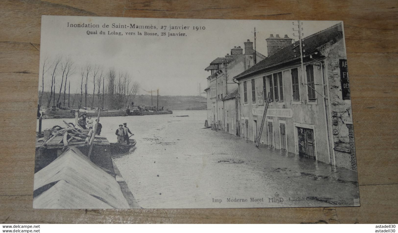 Inondations De SAINT MAMMES : Quai Du Loing, Vers La Bosse ............ S-11423 - Saint Mammes