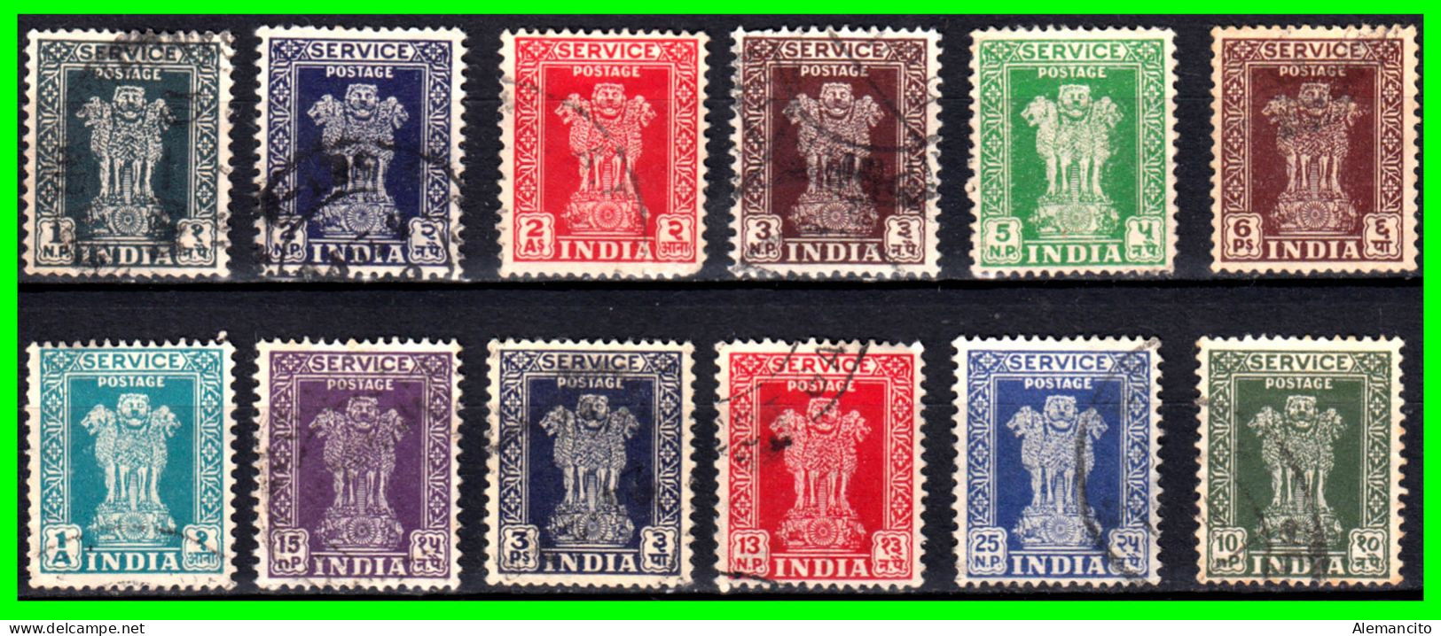 INDIA – ( ASIA ) – LOTE 14 SELLOS DIFERENTES AÑOS Y VALORES - Used Stamps