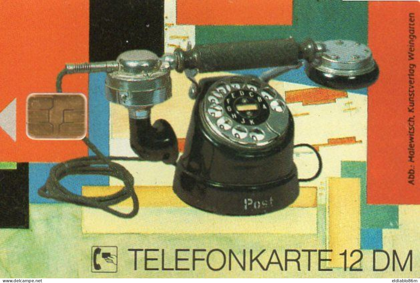 GERMANY - CHIP CARD - E 08 08.92 - ALTE TELEFONAPPARATE - STANDARDWAHLAPPARAT KUHFUB (1209) - TELEPHONE - E-Series : Edizione Della D. Postreklame