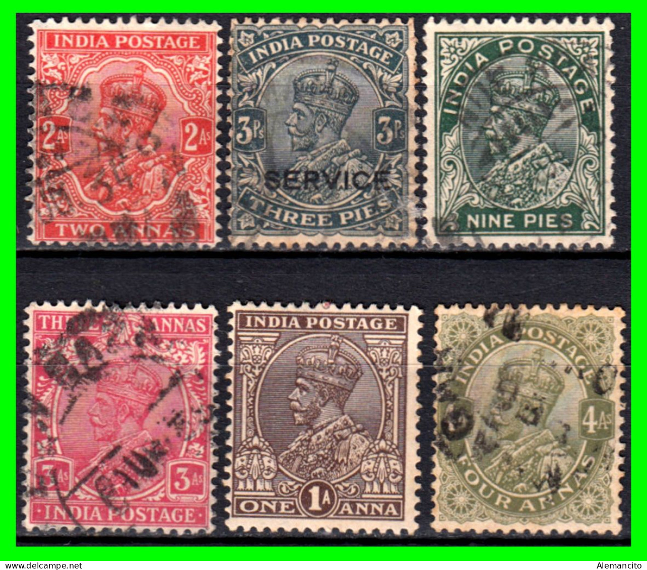 INDIA – ( ASIA ) – LOTE 6 SELLOS DIFERENTES VALORES DE LOS AÑOS -1950 - 1960 - Used Stamps