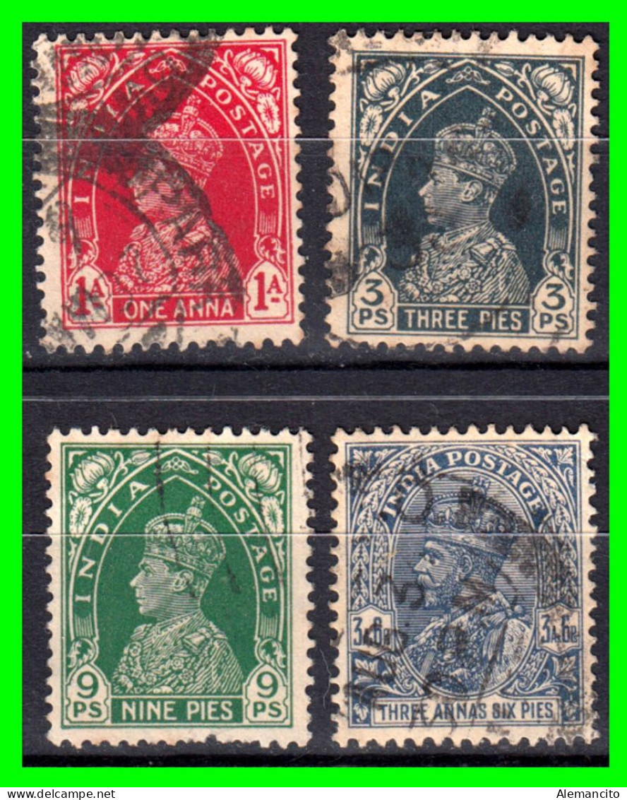 INDIA – ( ASIA ) – LOTE 4 SELLOS DIFERENTES VALORES DE LOS AÑOS -1950 - 1960 - Used Stamps