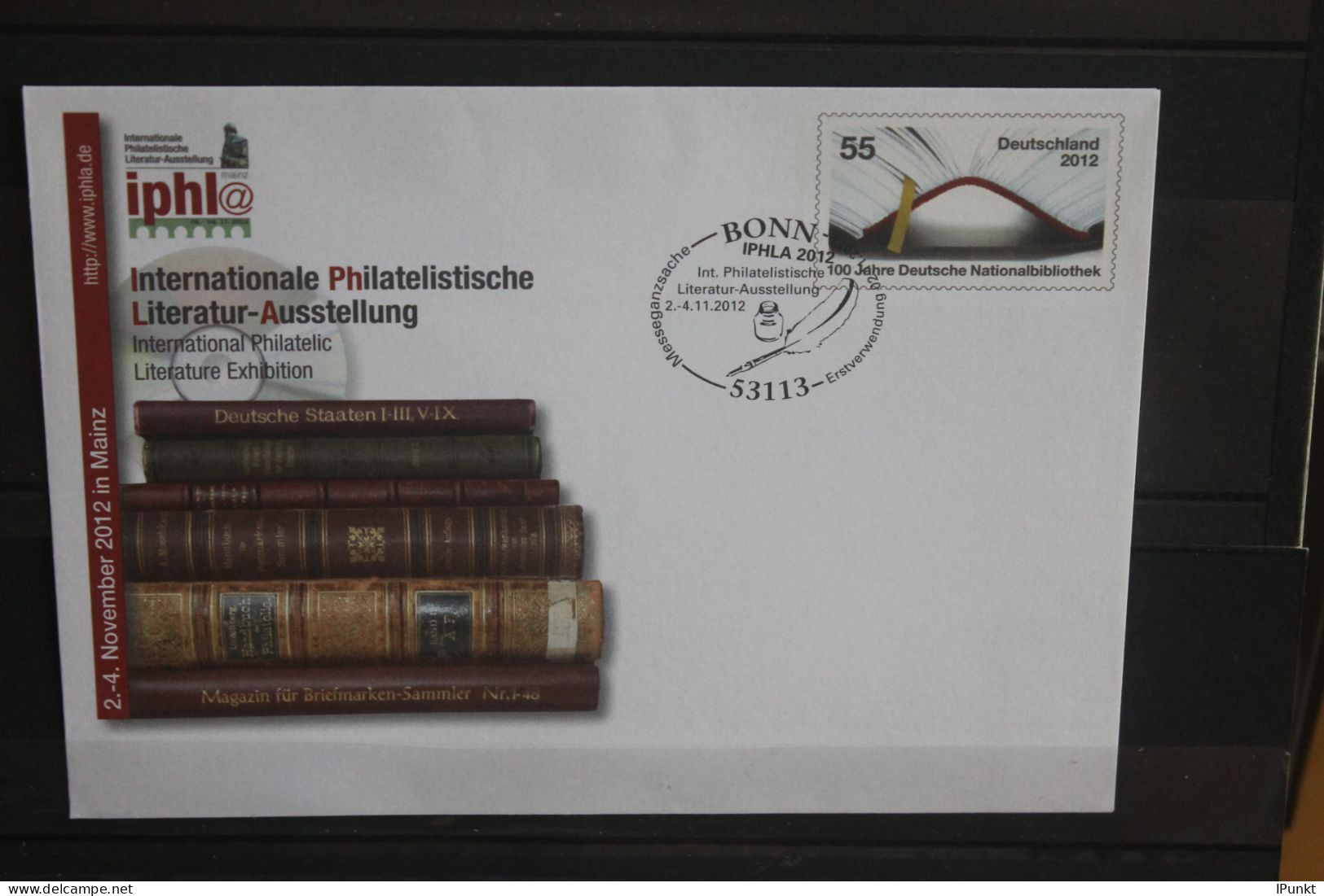 Deutschland 2012; Intern. Philatelistische Literatur-Ausstellung Mainz; USo 278, SST - Enveloppes - Oblitérées