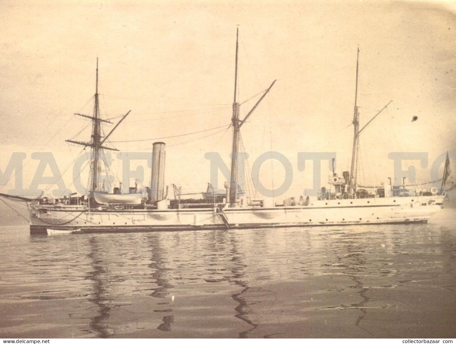 1902 Uk Battleship Military Ship Montevideo Port 4x Photo Sequence +1 Postcard - Uruguay