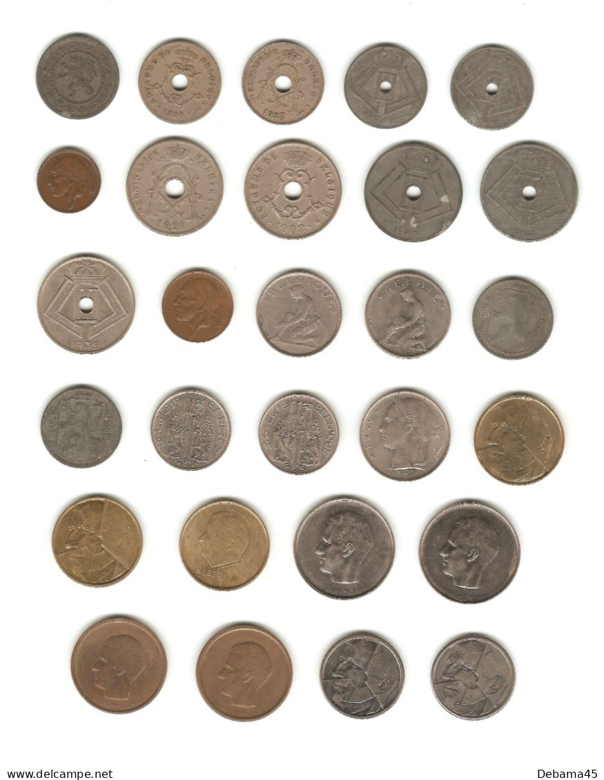 359/ Belgique : Lot De 28 Monnaies (toutes Différentes) - Altri & Non Classificati
