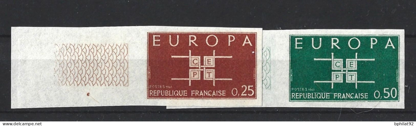!!! PAIRE EUROPA 1963, ND LUXE, SIGNÉE R. BLANC, N°1396/1397 - Neufs