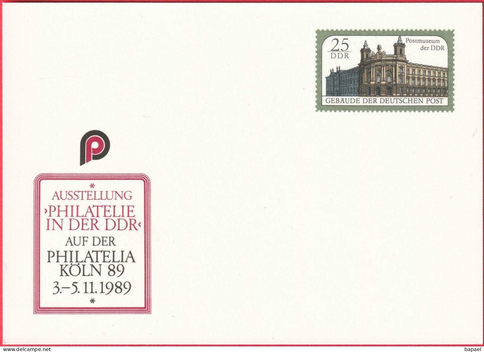 CP - Entier Postal (Allemagne - DDR) - Exposition Philatélique Cologne - Musée De La Poste - Postkarten - Ungebraucht