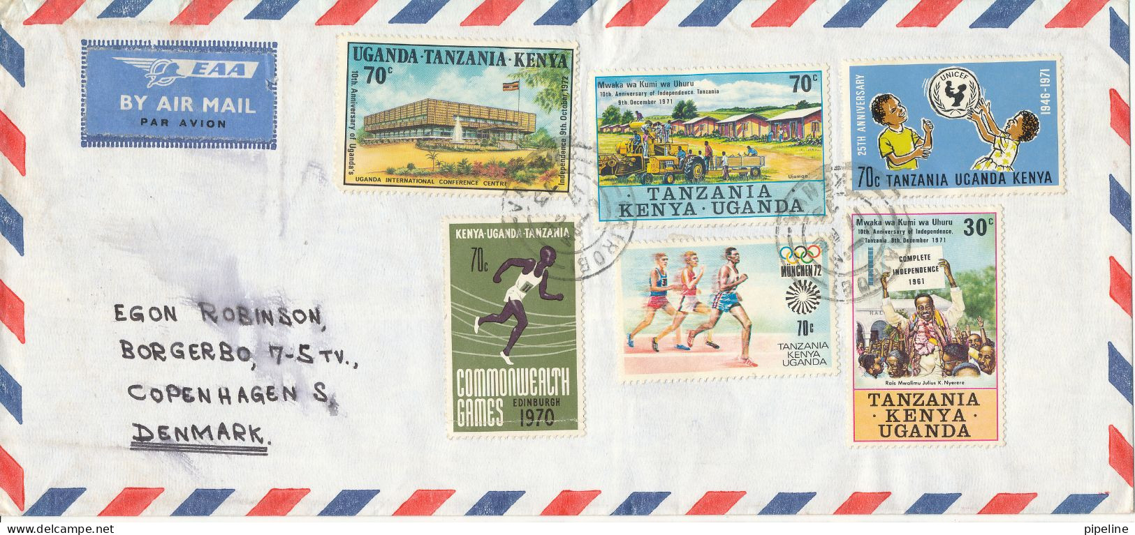 Kenya, Uganda & Tanzania Air Mail Cover Sent To  Denmark 17-2-1973 With More Topic Stamps - Kenya, Ouganda & Tanzanie