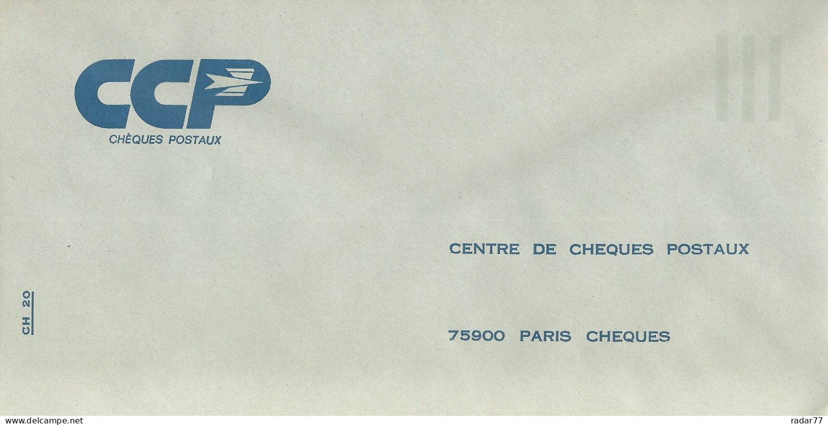 Enveloppe CCP Avec 3 Barres Fluorescentes Pour Acheminement En Courrier Urgent - Codice Postale