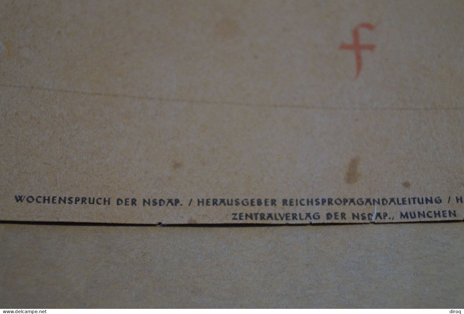 grande affiche de propagande Allemande guerre 40-45,Dr. Goebbels,originale,RARE,350 mm./240 mm