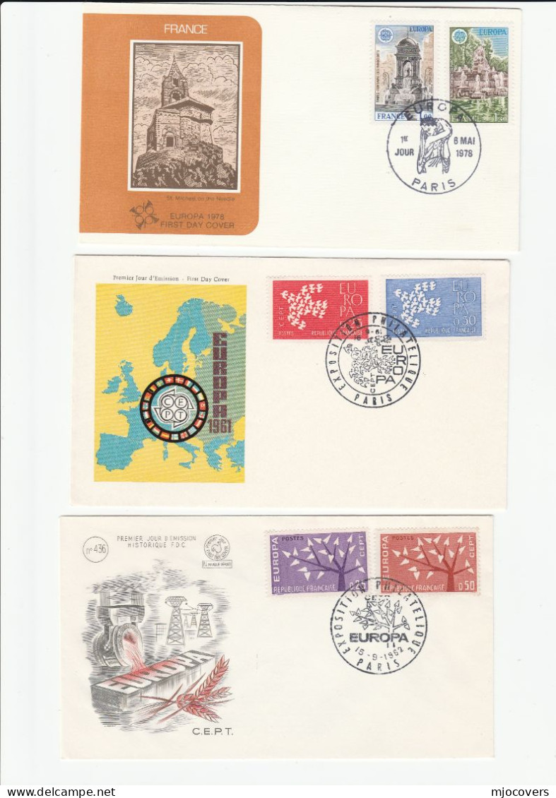 EUROPA - 1960s -1970s  FDCs France Stamps Fdc Cover - Collections