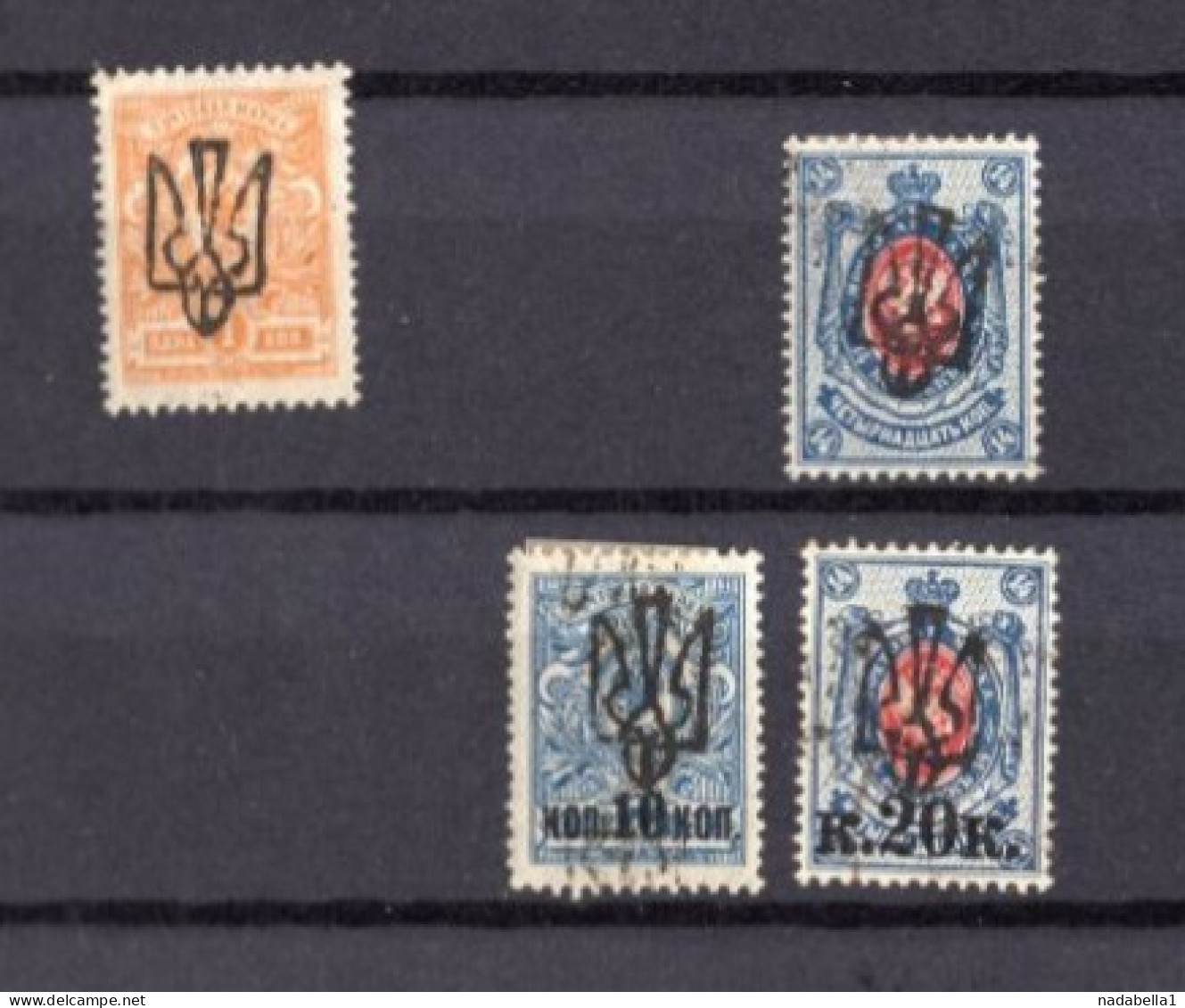 1918-1923. RUSSIA,UKRAINE,OVERPRINT,ODESSA REGIONAL ISSUE,4 POSTAL STAMPS,USED,MH - Neufs